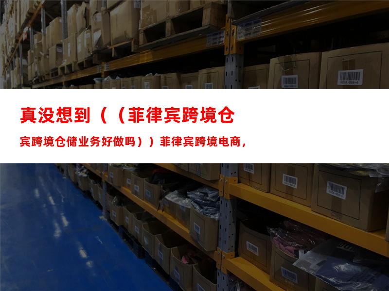 真没想到（（菲律宾跨境仓储业务好做吗））菲律宾跨境电商，