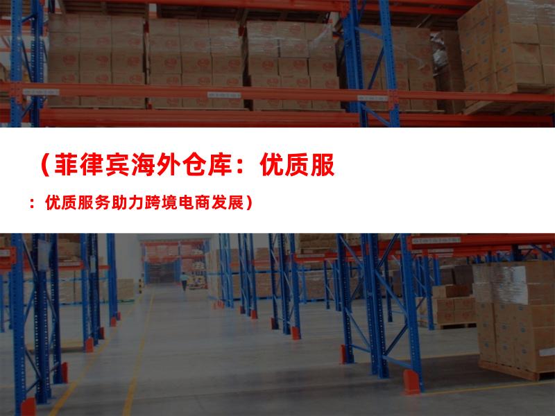 （菲律宾海外仓库：优质服务助力跨境电商发展）