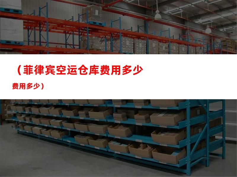 （菲律宾空运仓库费用多少）