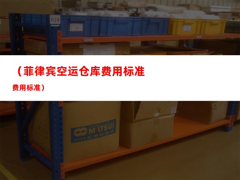 （菲律宾空运仓库费用标准）
